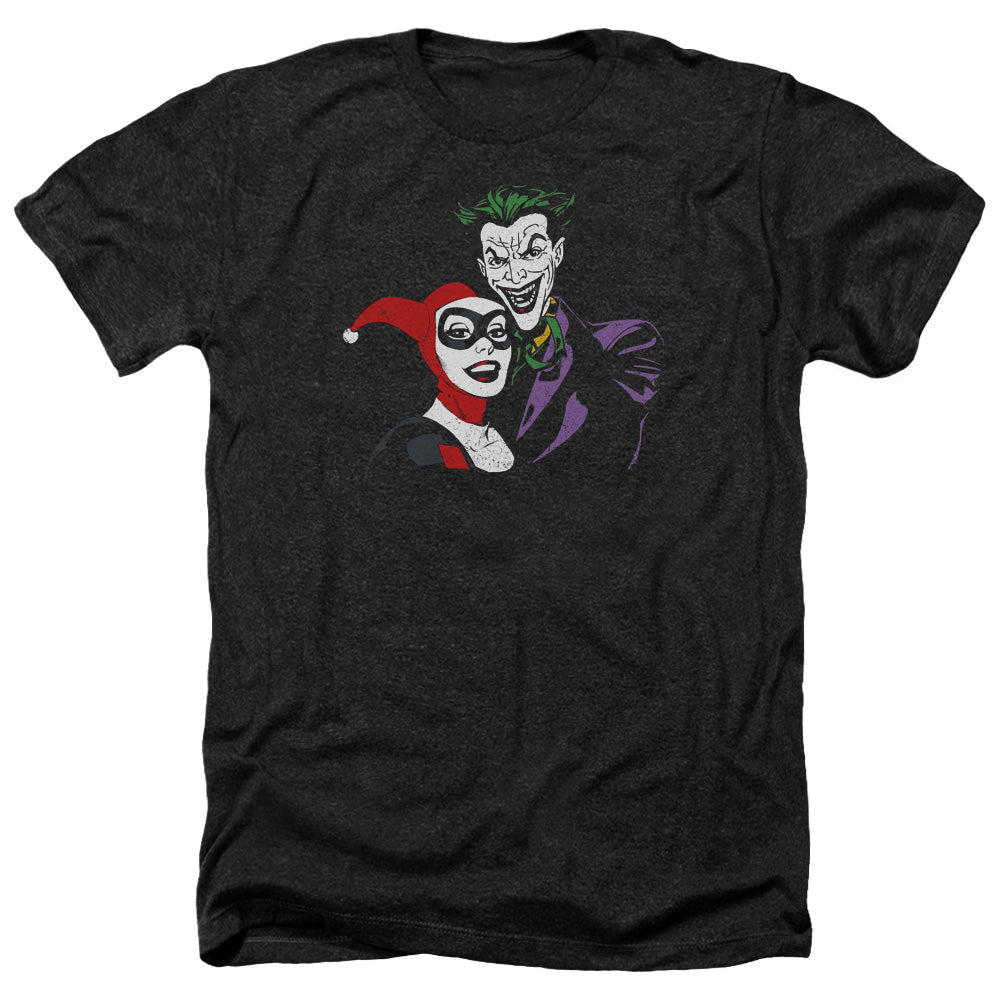BATMAN/JOKER & HARLEY - ADULT HEATHER - BLACK