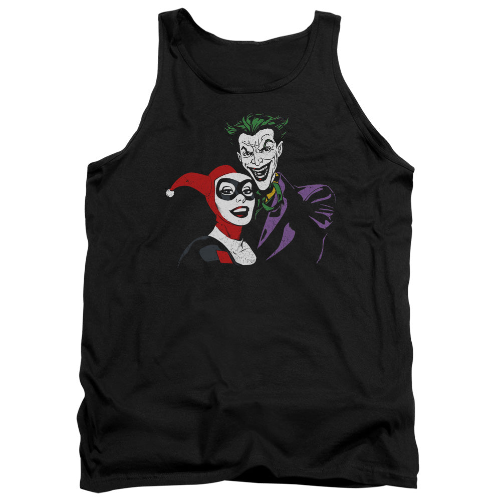 BATMAN/JOKER & HARLEY - ADULT TANK - BLACK