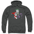 BATMAN/JOKER & HARLEY - ADULT PULLOVER HOODIE - CHARCOAL