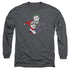 BATMAN/JOKER & HARLEY -  L/S ADULT 18/1  - CHARCOAL
