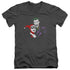 BATMAN/JOKER & HARLEY - S/S ADULT V-NECK 30/1 - CHARCOAL