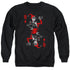 BATMAN/QUINN OF DIAMONDS - ADULT CREWNECK SWEATSHIRT - BLACK
