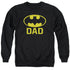 BATMAN/BAT DAD - ADULT CREWNECK SWEATSHIRT - BLACK