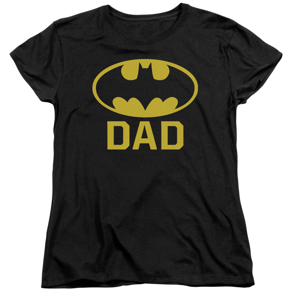 BATMAN/BAT DAD - S/S WOMENS TEE - BLACK