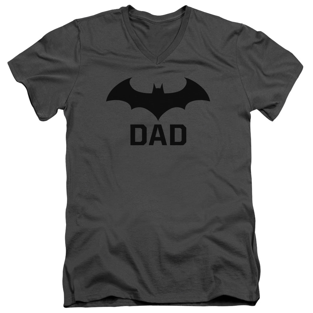BATMAN/HUSH DAD - S/S ADULT V-NECK 30/1 - CHARCOAL