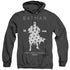 BATMAN/STAR SILHOUETTE - ADULT HEATHER HOODIE - BLACK