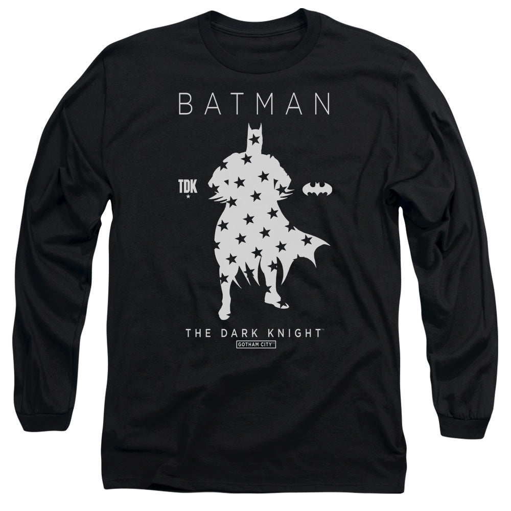 BATMAN/STAR SILHOUETTE -  L/S ADULT 18/1  - BLACK