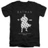 BATMAN/STAR SILHOUETTE - S/S ADULT V-NECK 30/1 - BLACK