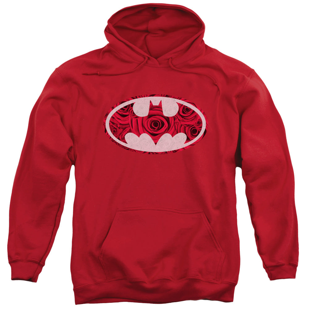 BATMAN/ROSEY SIGNAL - ADULT PULLOVER HOODIE - RED