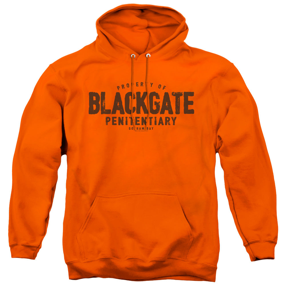 BATMAN/BLACKGATE - ADULT PULLOVER HOODIE - ORANGE