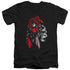 BATMAN/DOWN THE BARREL - S/S ADULT V-NECK 30/1 - BLACK