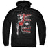 BATMAN/BAD GIRL - ADULT PULLOVER HOODIE - BLACK