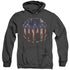 BATMAN/BLEEDING SIGNAL - ADULT HEATHER HOODIE - BLACK