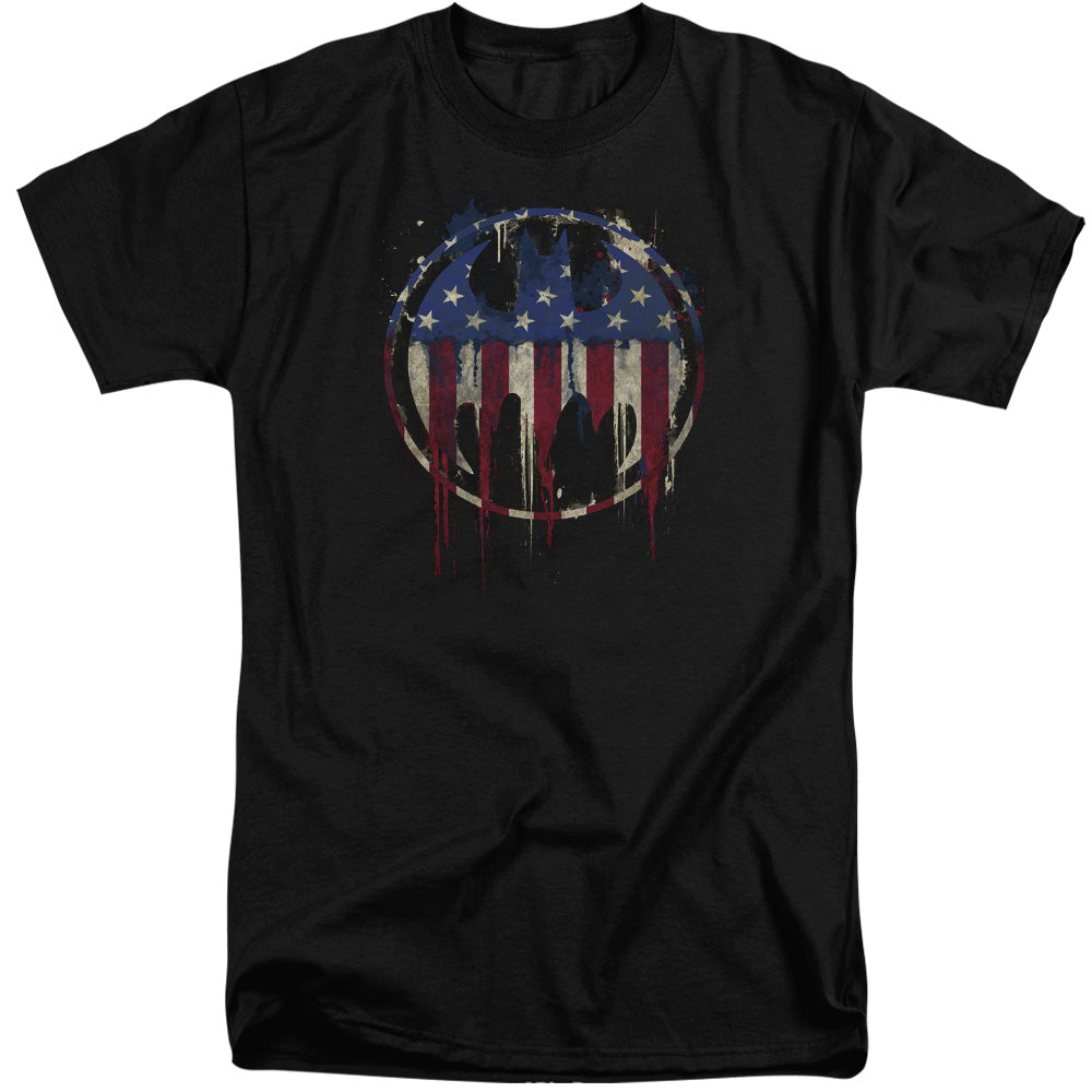 BATMAN/BLEEDING SIGNAL - S/S ADULT TALL 18/1 - BLACK