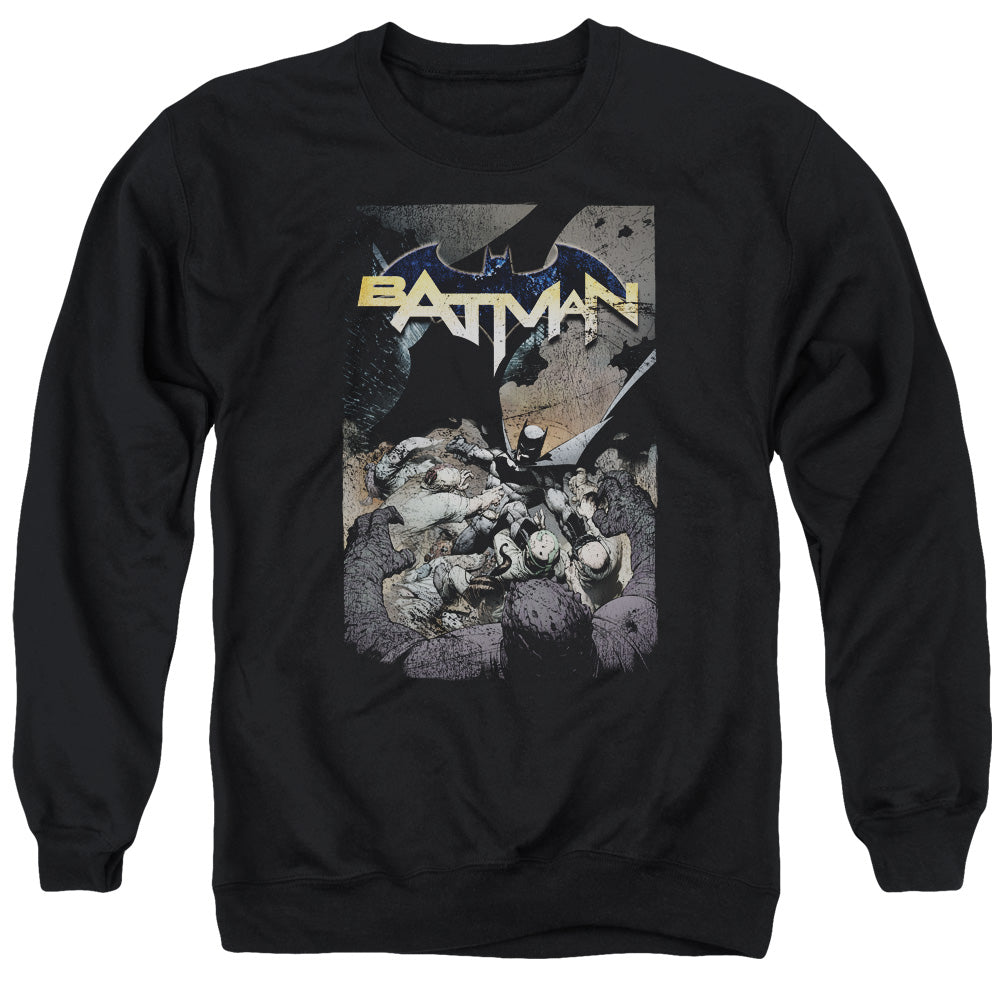 BATMAN/BATMAN ONE - ADULT CREWNECK SWEATSHIRT - BLACK