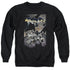 BATMAN/BATMAN ONE - ADULT CREWNECK SWEATSHIRT - BLACK