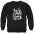 BATMAN/BAD GALS BW - ADULT CREWNECK SWEATSHIRT - BLACK