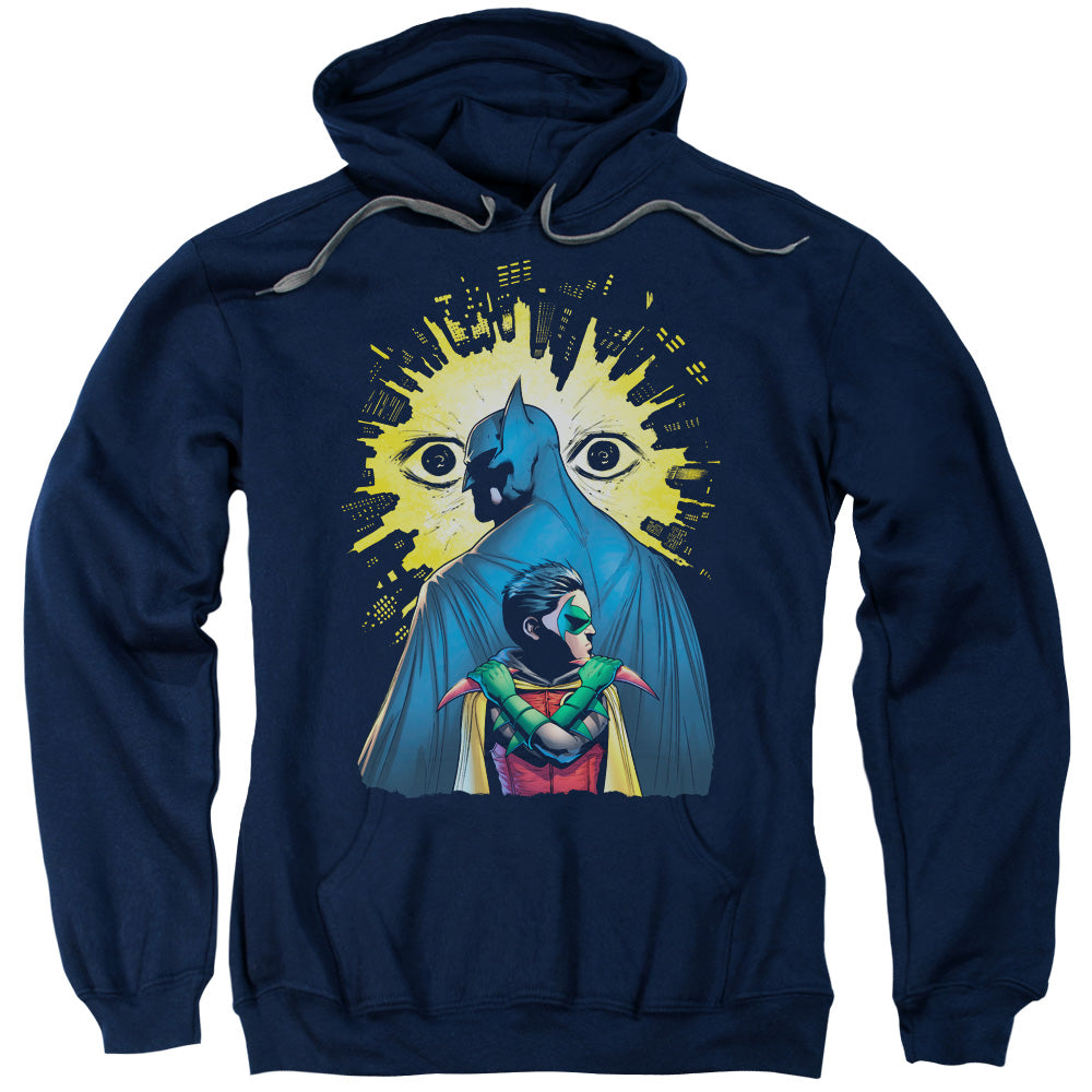BATMAN/WATCHERS - ADULT PULLOVER HOODIE - NAVY
