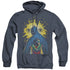 BATMAN/WATCHERS - ADULT HEATHER HOODIE - NAVY