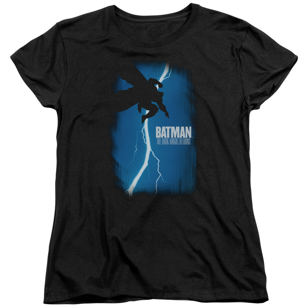 BATMAN/DKR COVER - S/S WOMENS TEE - BLACK