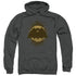 BATMAN/BATMAN CREST - ADULT PULLOVER HOODIE - CHARCOAL