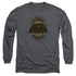 BATMAN/BATMAN CREST -  L/S ADULT 18/1  - CHARCOAL