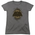 BATMAN/BATMAN CREST - S/S WOMENS TEE - CHARCOAL