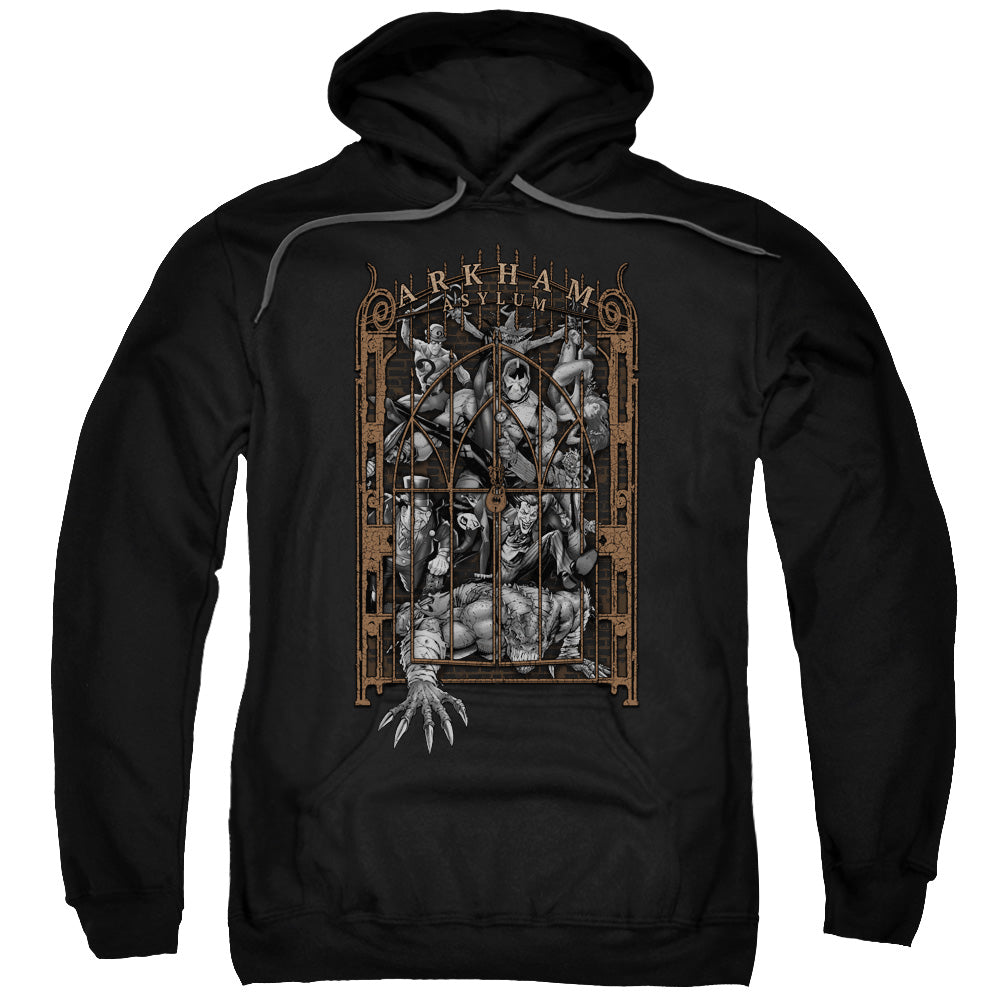 BATMAN/ARKHAMS GATE - ADULT PULLOVER HOODIE - BLACK