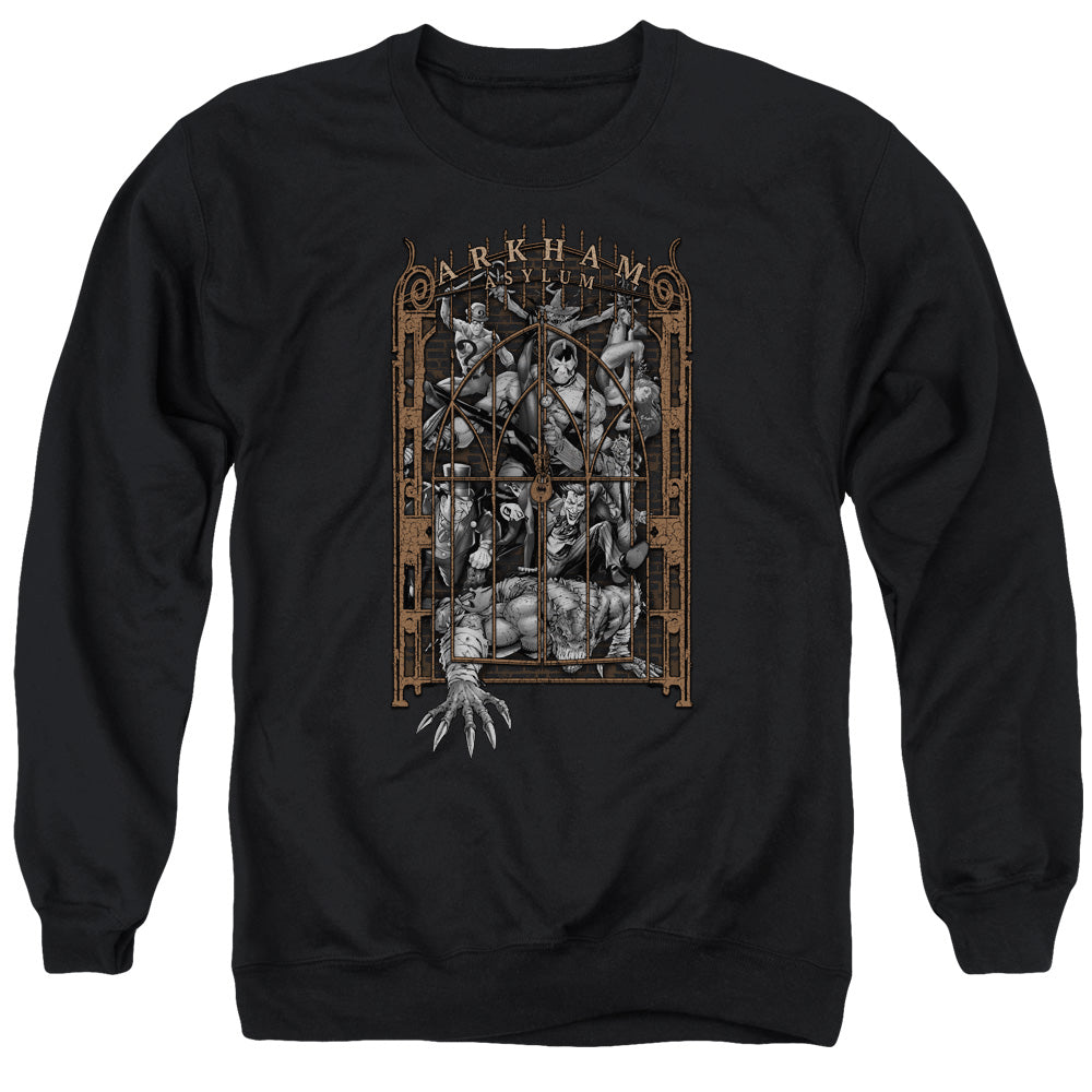 BATMAN/ARKHAMS GATE - ADULT CREWNECK SWEATSHIRT - BLACK