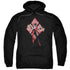 BATMAN/HARLEY QUINN (DIAMONDS) - ADULT PULLOVER HOODIE - BLACK