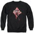 BATMAN/HARLEY QUINN (DIAMONDS) - ADULT CREWNECK SWEATSHIRT - BLACK