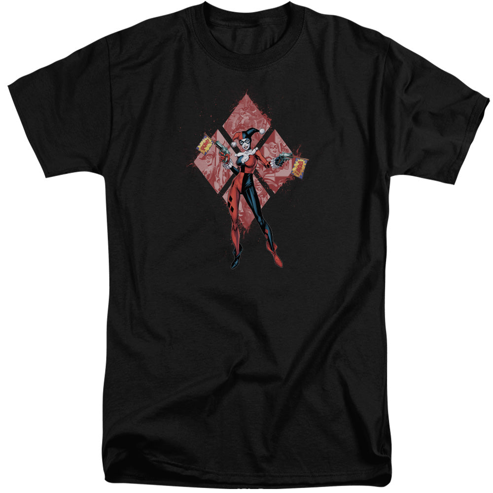 BATMAN/HARLEY QUINN (DIAMONDS) - S/S ADULT TALL 18/1 - BLACK