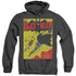 BATMAN/BATMAN FIRST - ADULT HEATHER HOODIE - BLACK