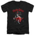 BATMAN/SPRING GUN - S/S ADULT V-NECK 30/1 - BLACK