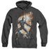 BATMAN/NIGHTWING AGAINST OWLS - ADULT HEATHER HOODIE - BLACK