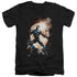 BATMAN/NIGHTWING AGAINST OWLS - S/S ADULT V-NECK 30/1 - BLACK