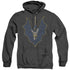 BATMAN/BAT FILL - ADULT HEATHER HOODIE - BLACK