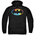 BATMAN/TIE DYE BATMAN LOGO - ADULT PULLOVER HOODIE - BLACK