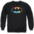 BATMAN/TIE DYE BATMAN LOGO - ADULT CREWNECK SWEATSHIRT - BLACK