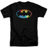 BATMAN/TIE DYE BATMAN LOGO - S/S ADULT 18/1 - BLACK