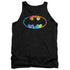 BATMAN/TIE DYE BATMAN LOGO - ADULT TANK - BLACK