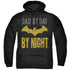 BATMAN/DAD BY DAY - ADULT PULLOVER HOODIE - BLACK