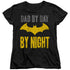 BATMAN/DAD BY DAY - S/S WOMENS TEE - BLACK