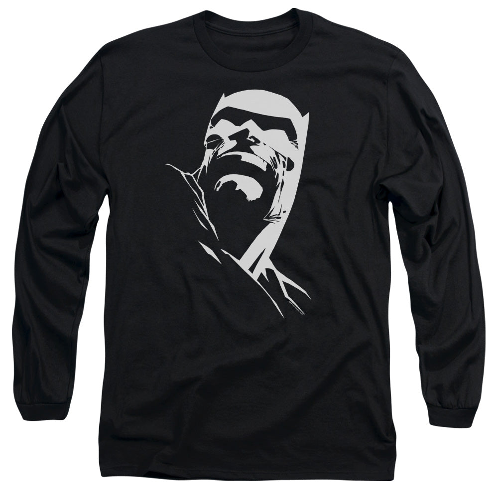 BATMAN/DKR HEAD - L/S ADULT 18/1 - BLACK