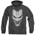 BATMAN/JOKER PORTRAIT - ADULT HEATHER HOODIE - BLACK