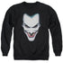 BATMAN/JOKER PORTRAIT - ADULT CREWNECK SWEATSHIRT - BLACK