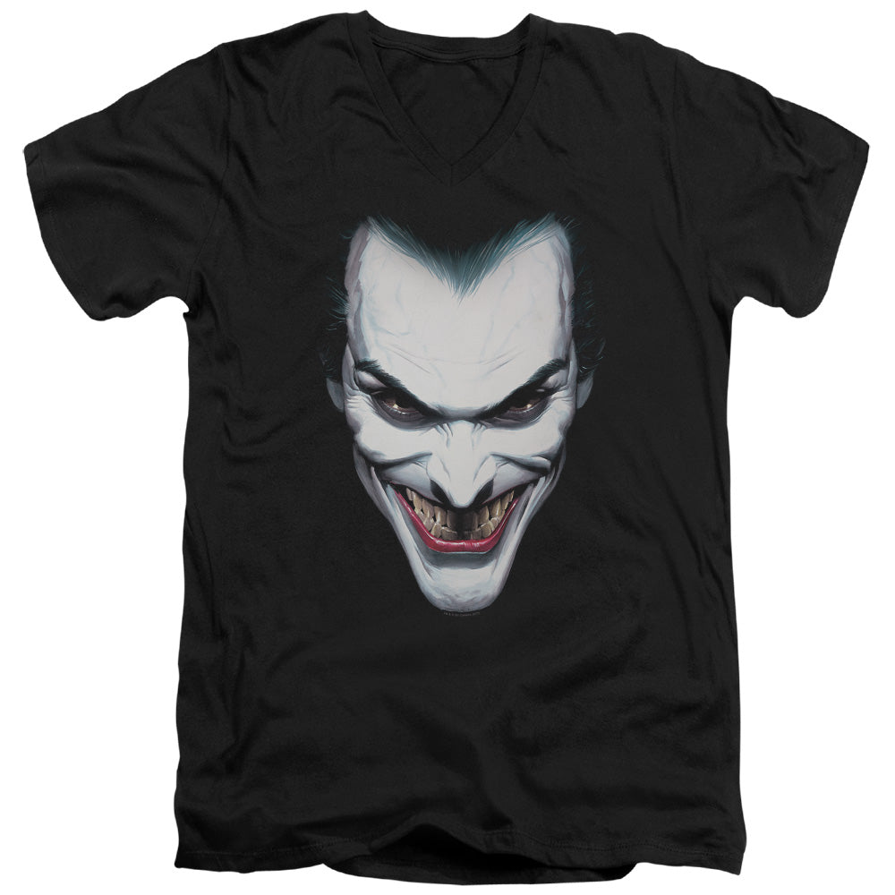 BATMAN/JOKER PORTRAIT - S/S ADULT V-NECK 30/1 - BLACK