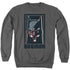 BATMAN/AMERICAN BATMAN - ADULT CREWNECK SWEATSHIRT - CHARCOAL