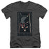 BATMAN/AMERICAN BATMAN - S/S ADULT V-NECK 30/1 - CHARCOAL