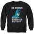 BATMAN/BATMAN KNOWS - ADULT CREWNECK SWEATSHIRT - BLACK